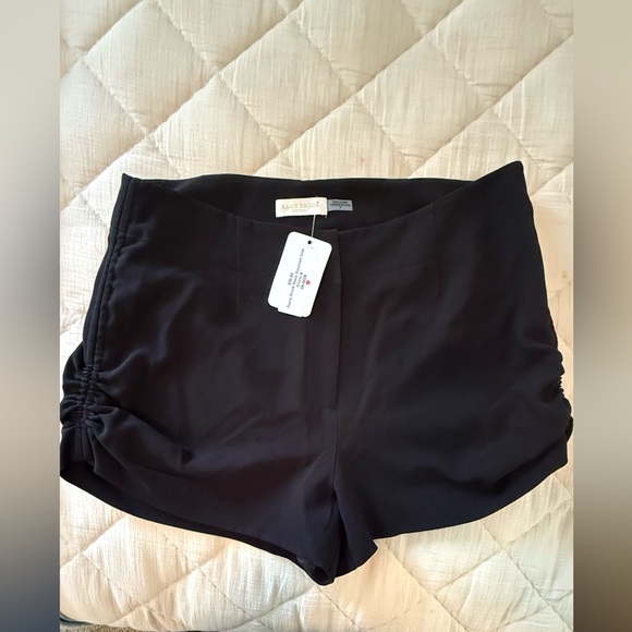 Ramy Brook Classic Black Rouched Side Shorts NWT - Picture 1 of 6
